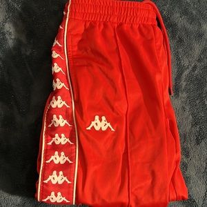 red kappa pants